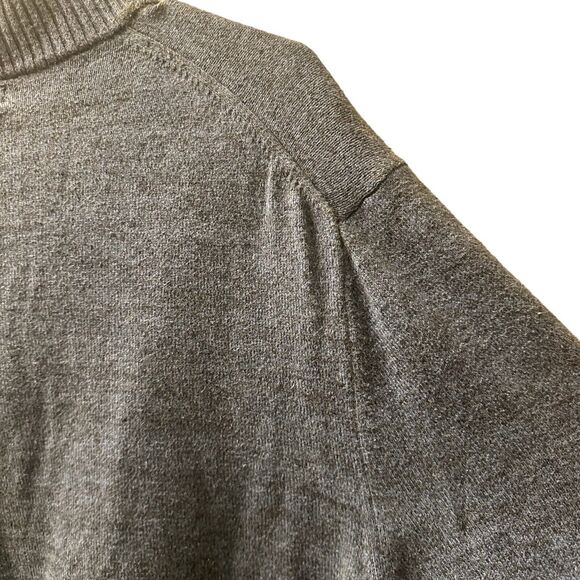 Nautica Quarter Zip Mock Neck Sweater Men’s Size XLarge Blue Cotton Pullover - Picture 3 of 6